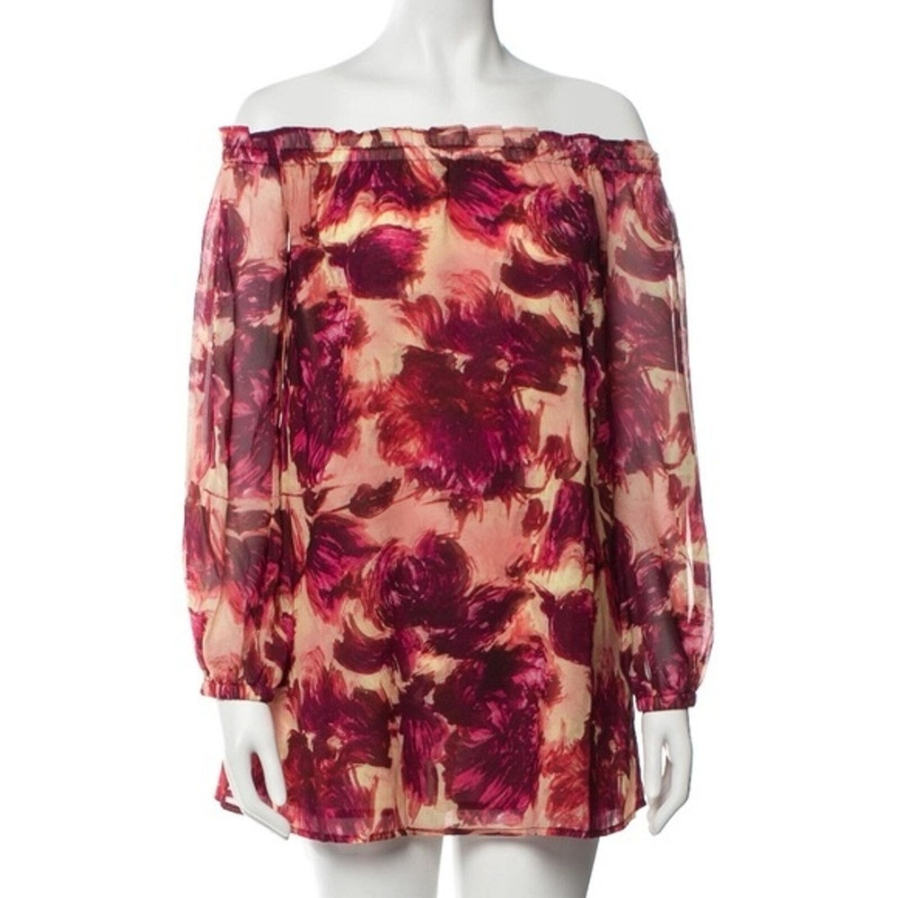 For Love Lemons Dress Womens Small Pink Sicily Minidress Rosey Floral Feminine